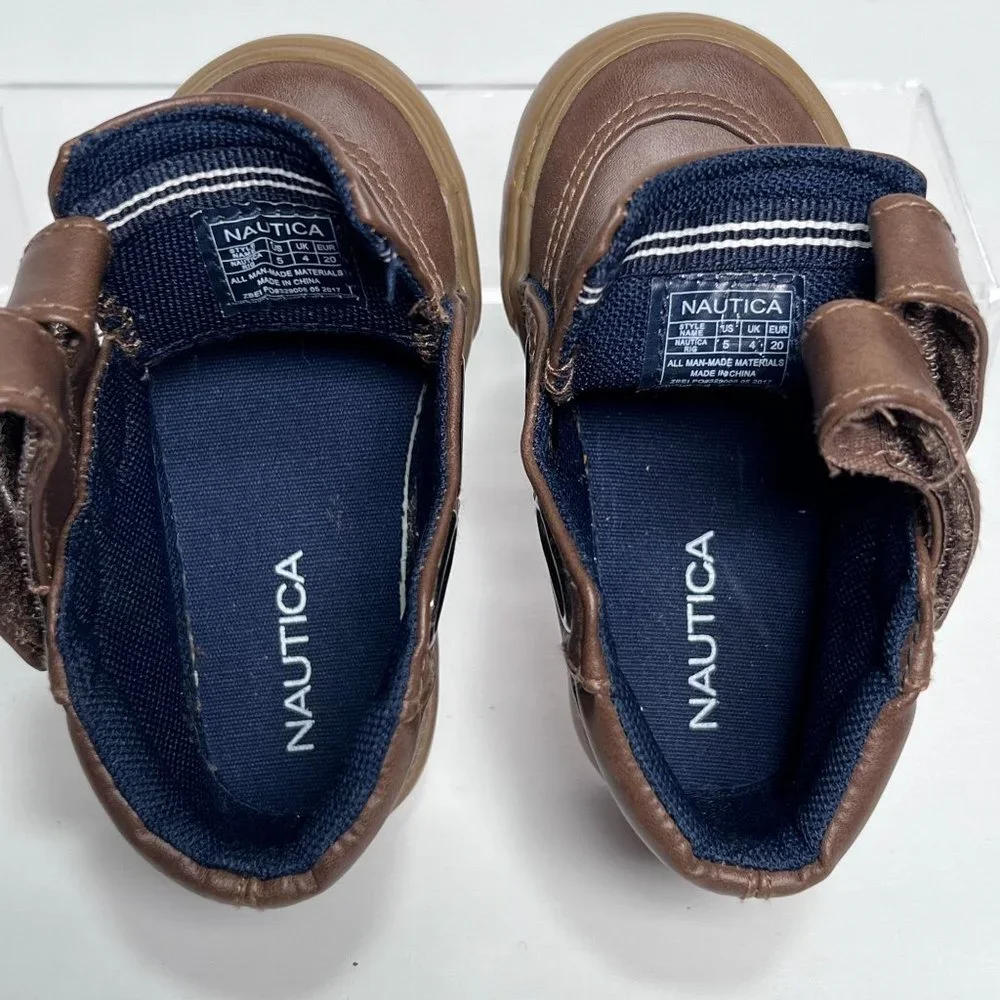 Nautica Chukka Boot Toddler Size 5‎ Brown Adjustable Strap Dress Shoe Bootie